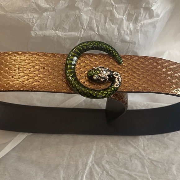 Rare! Tom Ford For GUCCI Belt SNAKE Jeweled Buckle 75 30 Fashion History main image 15